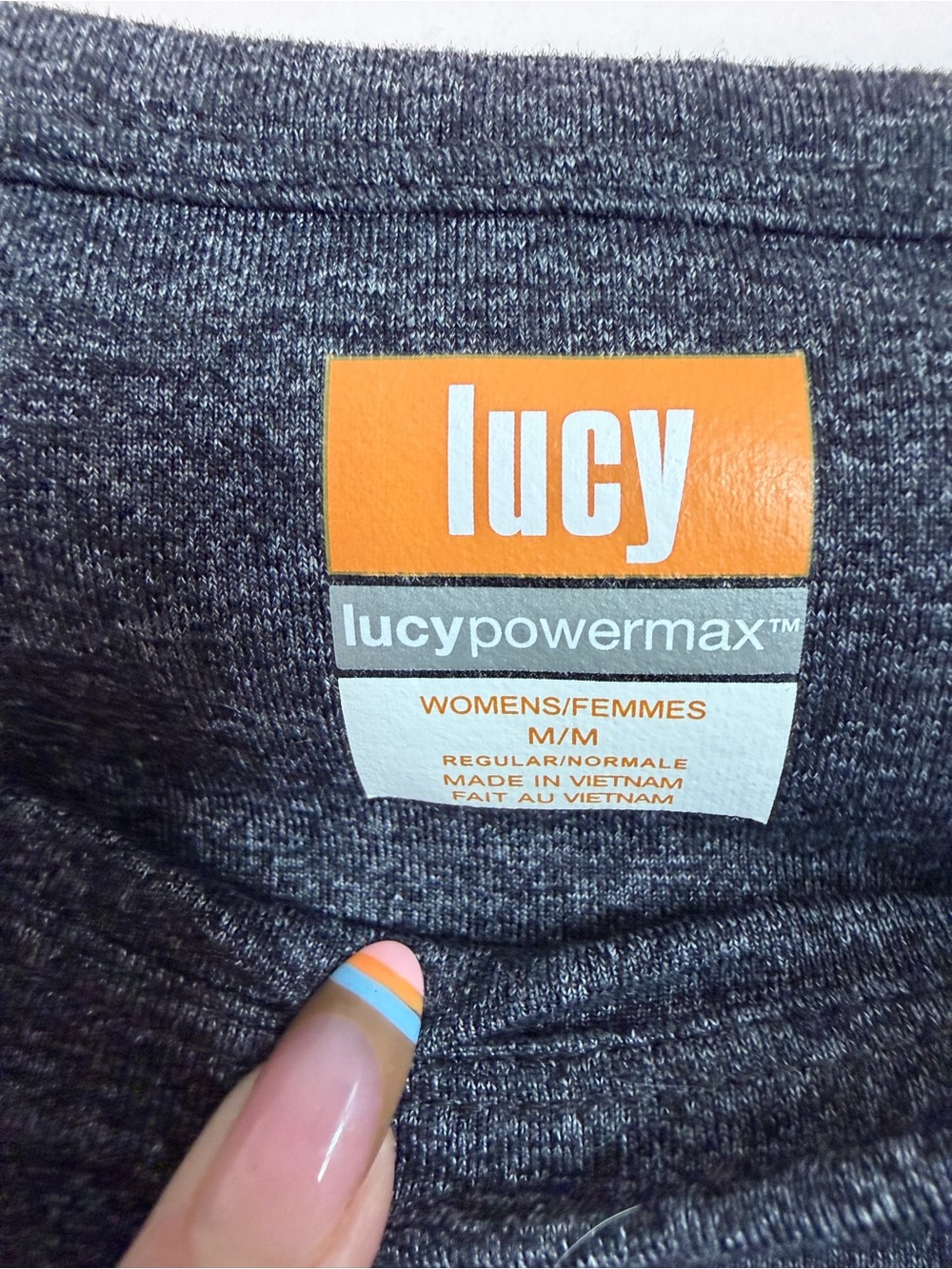 Lucy Powermax Wide Leg Yoga Pants Gray Black Side Panels Women’s Medium - Picture 3 of 8